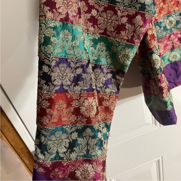Coldwater Creek Silk Asian-Inspired Floral Design Lightweight Jacket - Picture 5 of 7